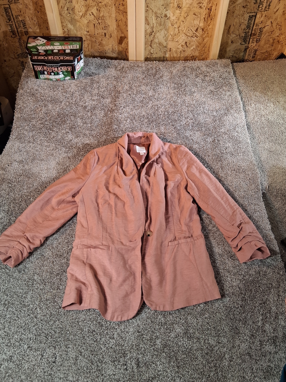 LC Lauren Conrad Dusty Rose Single-Button Cottage Chic Blazer